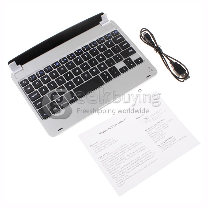 Universal Bluetooth 3.0 Keyboard with Clips for 7.9/8 inch Ultra-thin Tablet PC Silver