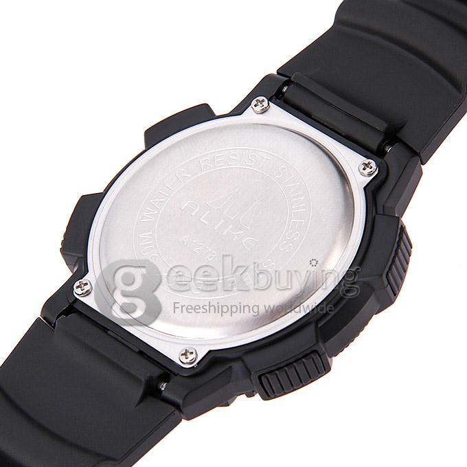 ALIKE A1278 Waterproof Digital Quartz Sport Wristwatch Timepiece with Rubber Band for Men - Red