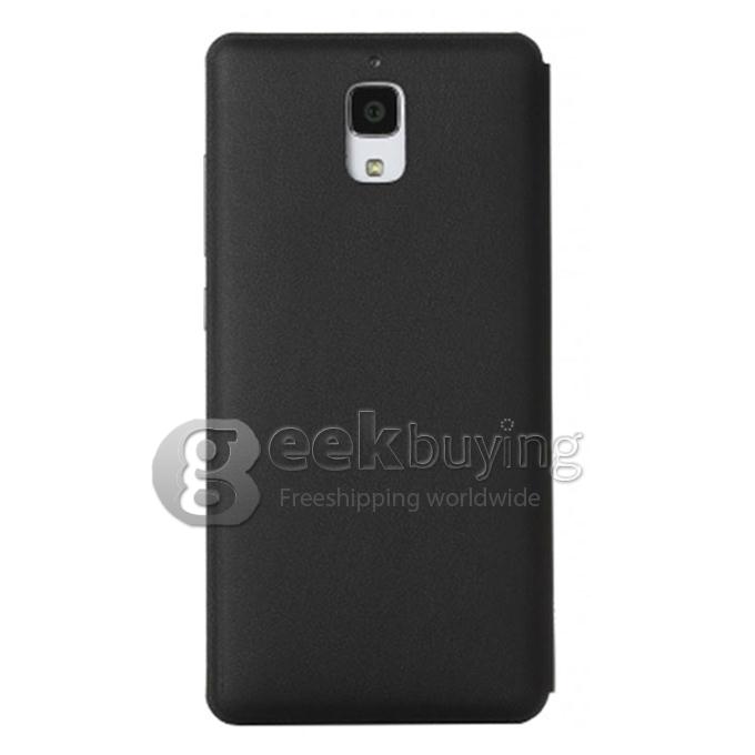 Original Xiaomi Mi4 Leather Case Ultra Thin and High Quality Cover Function For Xiaomi Mi 4 -Black