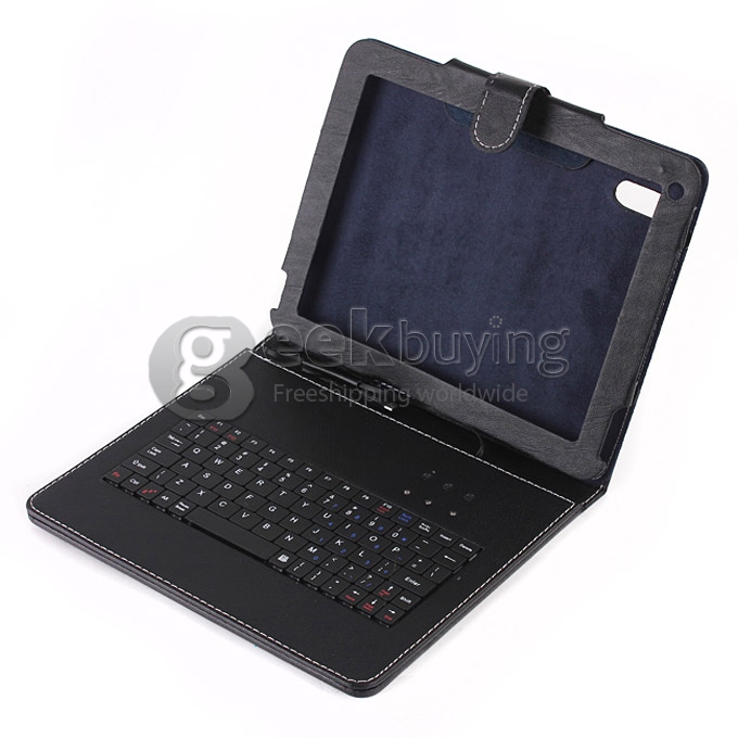 High Quality Special Keyboard Leather Case Cover for PIPO M6 - Black