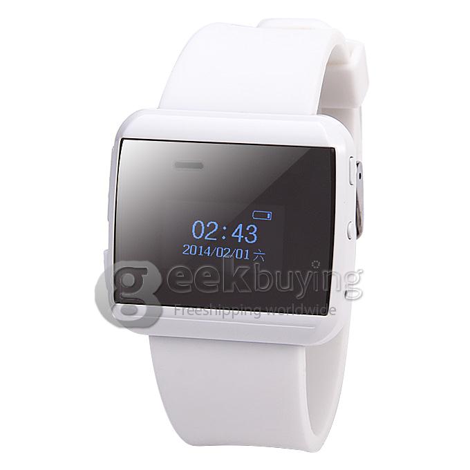 U Watch 2S Waterproof Bluetooth Touch Screen Smart Watch Sync Phone Remote Camera for Android iOS Phone - White