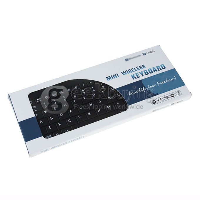 7 inch Aluminum Rechargeable Bluetooth Wireless Mini Slim Keyboard For Android Tablet PC Black