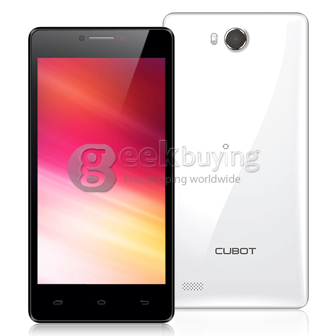 CUBOT S208 MTK6582 Quad Core 1.3GHz 5.0 Inch Android 4.2 OS Smartphone 1GB RAM 16GB ROM 8.0MP 3G/OTG With Leather Case - White