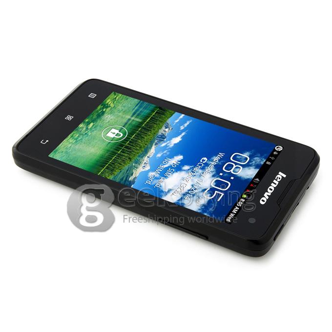 Lenovo A396 SC8830A Quad core 1.2GHz 4.0 Inch Android 2.3 Smartphone 256MB RAM 256 ROM WiFi OTA - Black