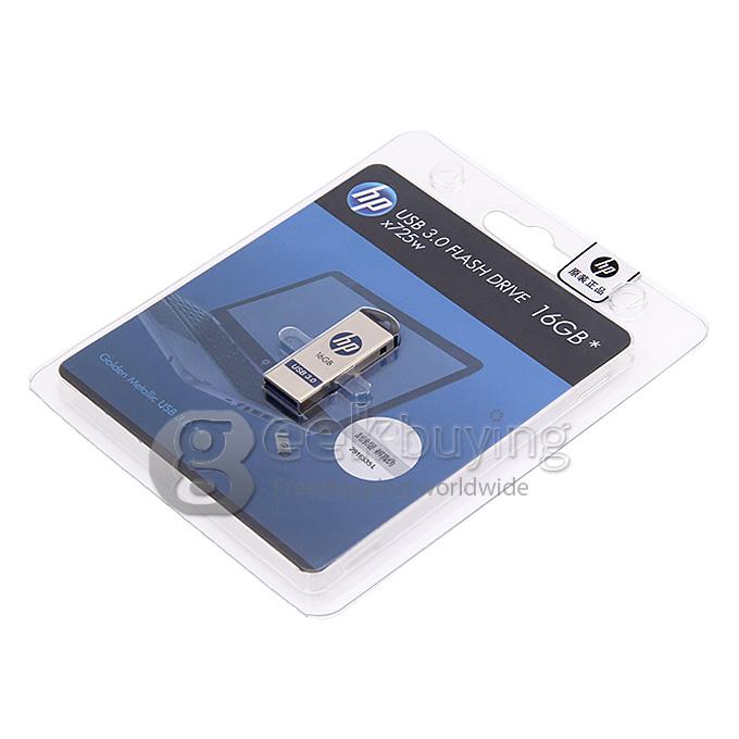 HP X725W 16GB USB 3.0 High Speed Flash Drive U Disk Memory Stick USB Drive with Keychain - Blue + Gold