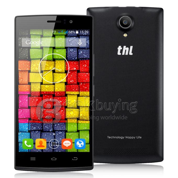 THL L969 MTK6582+6290 Dual Platform 1.3GHz 5Inch Android 4.4 Smartphone 1GB RAM 8GB ROM FDD-LTE 4G IPS FWVGA Screen 5.0MP - Black