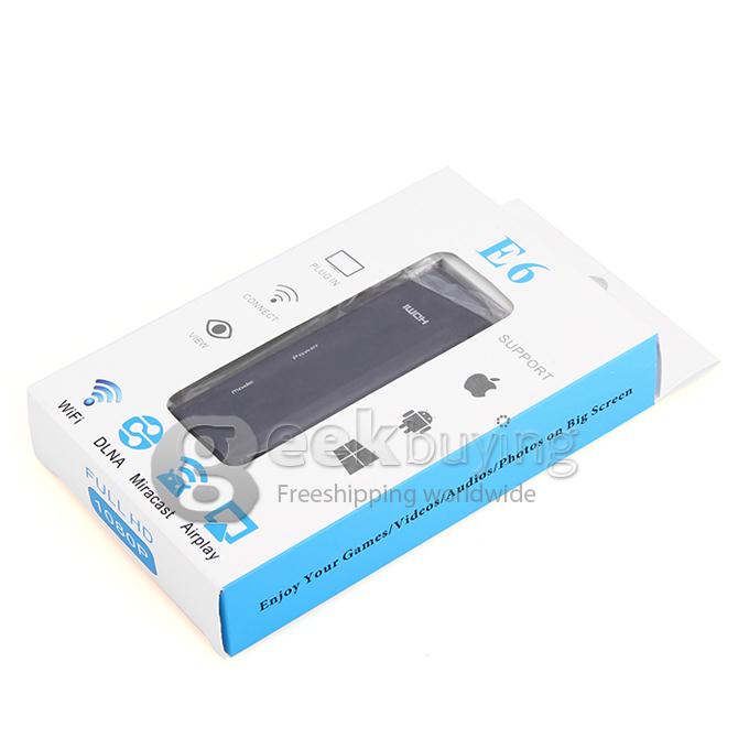 PTV MINI E6 Miracast TV Dongle Wi-Fi Display DLNA Airplay MirrorOP Allshare Cast support IOS Android Windows Support XBMC