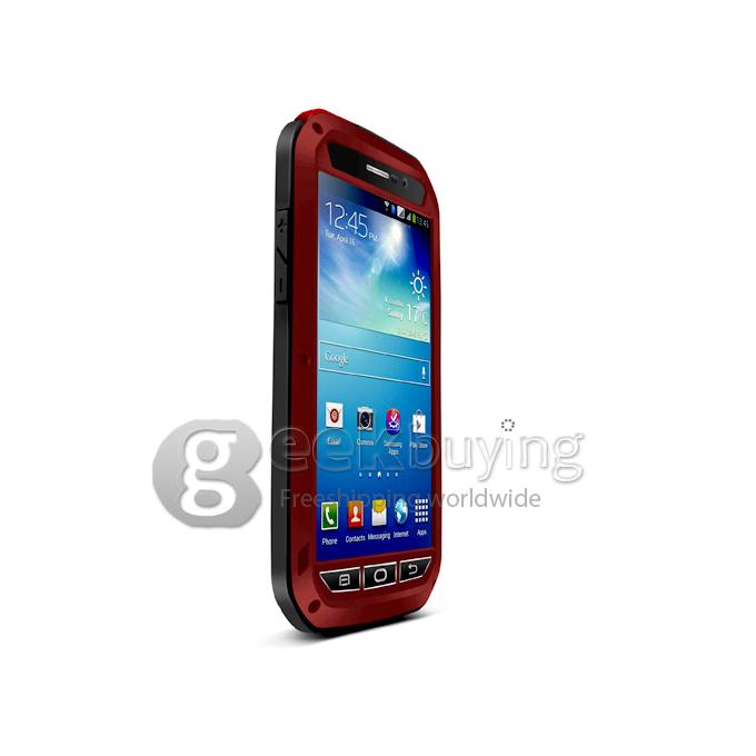 Love Mei Shock Water Proof Heavy Duty Rugged Aluminum Metal Cover Case For Galaxy Mega 5.8 i9150 - Red