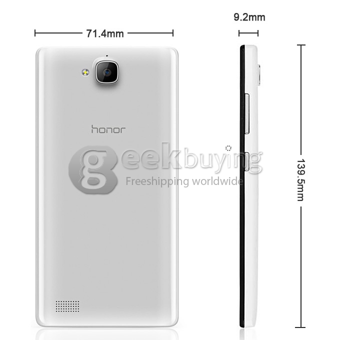 Huawei Honor 3C H30-U10 MTK6582 Quad Core 1.3GHz 5 Inch Android 4.2 OS Smartphone 2GB RAM 8GB 8.0MP COMS IPS HD Screen White