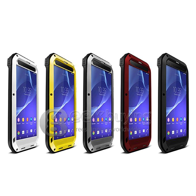 Love Mei Shock Water Proof Heavy Duty Rugged Aluminum Metal Cover Case for SONY Xperia T2 Ultra - Black