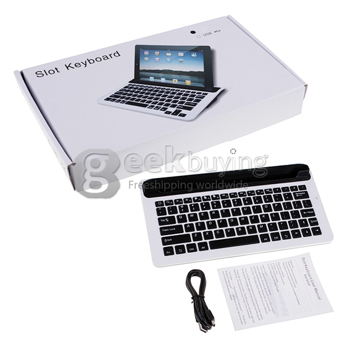 Universal Bluetooth 3.0 Keyboard with Holder Function for 9.7~10.1 Inch Tablet PC - Black