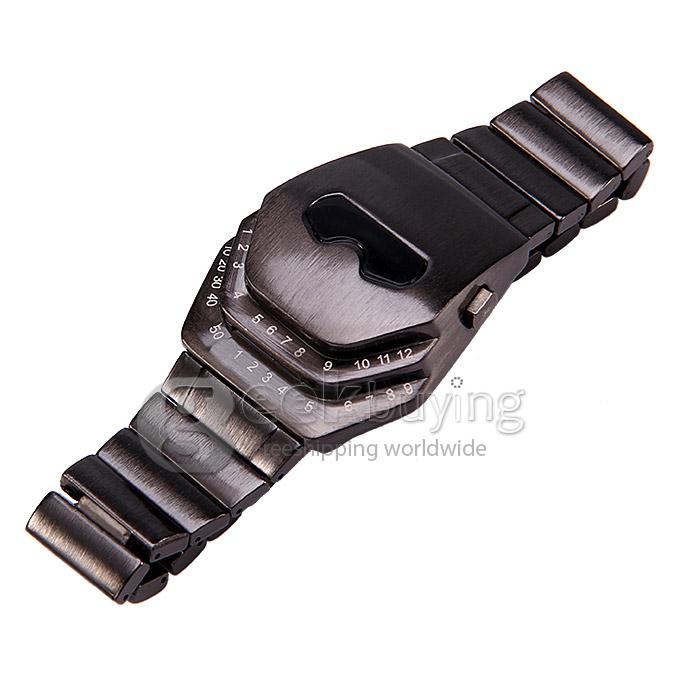 Stylish Unisex Snake Head LED Watch Wristwatch Timepiece with Stainless Steel Band