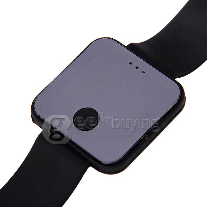 Unisex Rubber Band LED Digital Wrist Watch Timepiece with Touch Button for Women / Men - Black