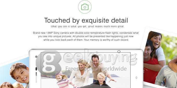 Leagoo Lead 2 MTK6582 Quad Core 1.3GHz 5.0Inch Android4.4.2 OS Smartphone 1GB+8GB IPS QHD Screen 13.0MP 3G/GPS - Black