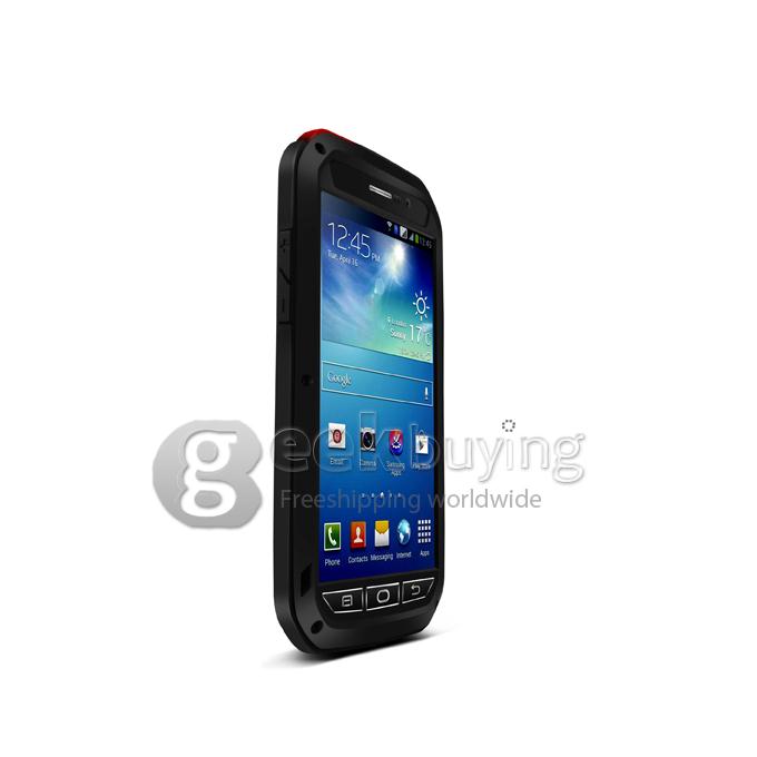 Love Mei Shock Water Proof Heavy Duty Rugged Aluminum Metal Cover Case For Galaxy Mega 5.8 i9150 - Black