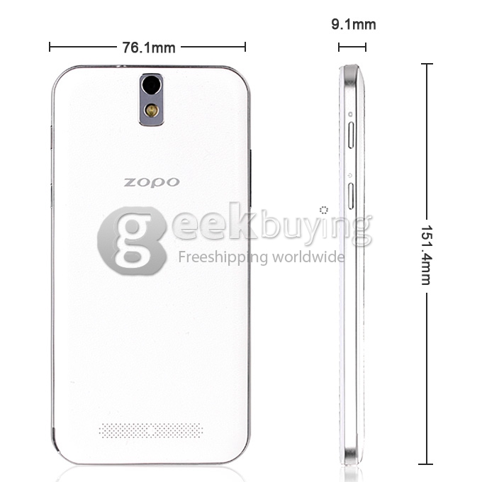 ZOPO ZP998 MTK6592 Octa Core 1.7GHz 5.5 Inch Amdroid 4.2 OS Smartphone 2GB RAM 16GB ROM 14.0MP With OTG NFC 5G WIFI Air Gesture White