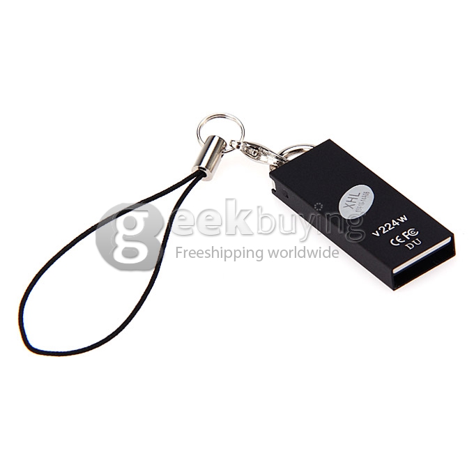 HP V224w 16GB USB 2.0 High Speed Flash Drive U Disk Memory Stick USB Drive with Keychain - Black