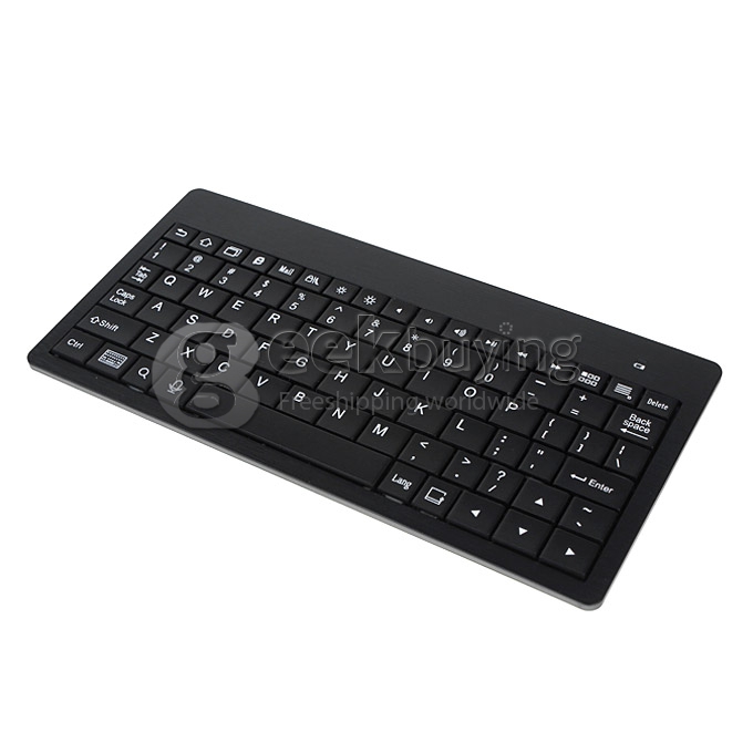 7 inch Aluminum Rechargeable Bluetooth Wireless Mini Slim Keyboard For Android Tablet PC Black