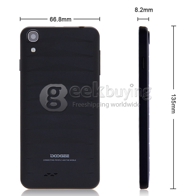 Doogee DG800 MTK6582 Quad Core 1.3GHz 4.5 Inch Android 4.4 OS Smartphone 1GB RAM 8GB ROM IPS QHD Screen 13.0MP 3G GPS OTG OTA - Black
