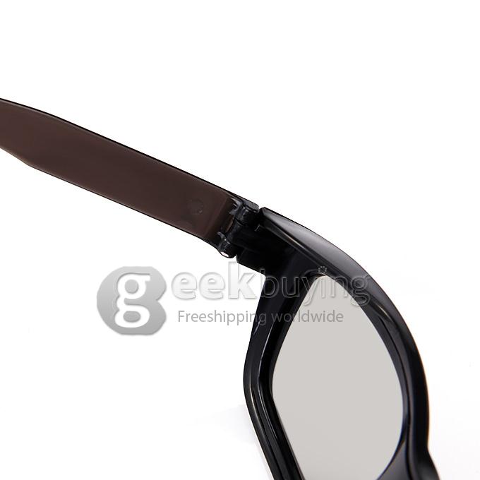 A73 Stylish Non-Flash Circularly Polarized 3D 3 Dimensional Glasses - Black