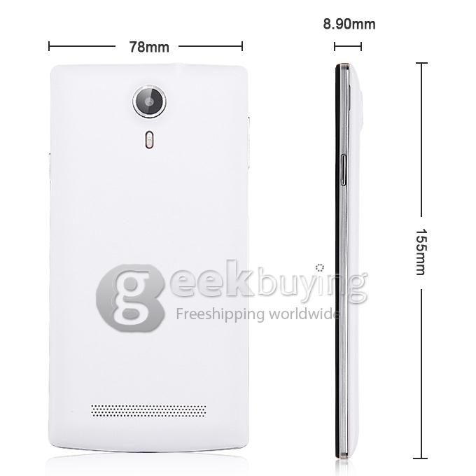 JIAKE V5 MTK6572W Dual Core 1.3GHz 5.5 Inch Android 4.2 Smartphone 512M RAM 4G ROM QHD Screen GPS 3G - White