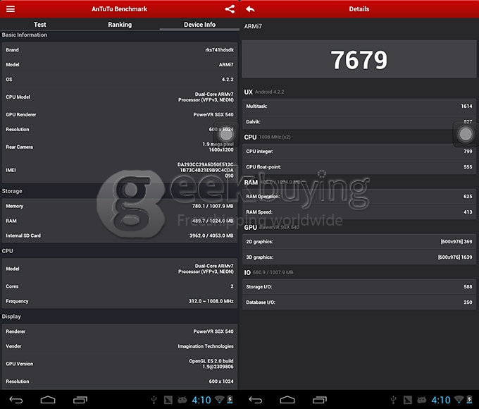 Preschool Education Kids Pad BENEVE i7 RK3028 Dual Core 7 Inch Android 4.2 OS Children Tablet PC 1GB RAM 8GB ROM Capacitive Touch Screen 1024*600 - Green