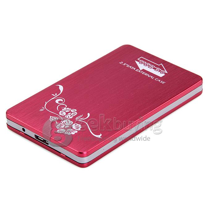 USB 3.0 to SATA 2.5'' External Case USB 3.0 to Serial ATA HDD Case Support 2TB with 6GBPS Test Passed - Red
