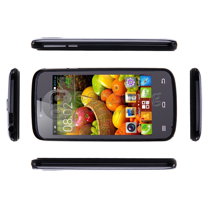 CUBOT GT95 MTK6572W 1.3GHz Dual Core 1.3GHz 4.0Inch Android 4.2 OS Smartphone 512MB RAM 4G ROM WVGA Capacitive Touch Screen 5.0MP 3G - Black