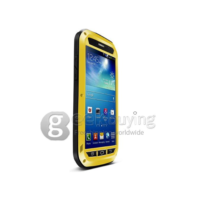 Love Mei Shock Water Proof Heavy Duty Rugged Aluminum Metal Cover Case For Galaxy Mega 5.8 i9150 - Yellow