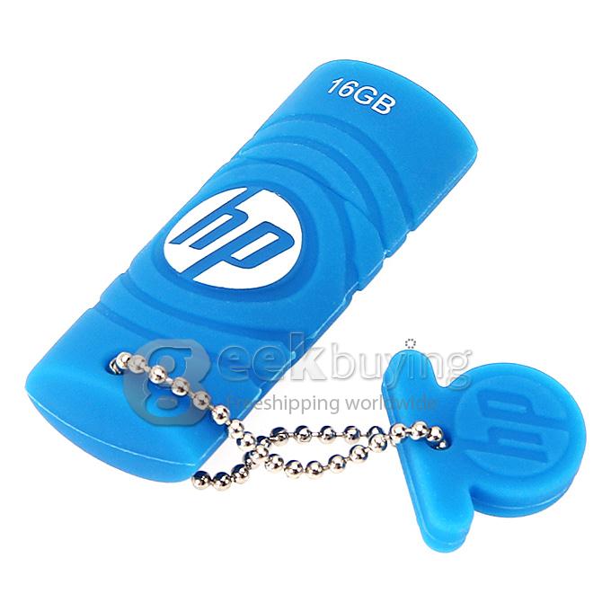 HP C350 16GB USB 2.0 High Speed Flash Drive U Disk Memory Stick USB Drive with Keychain - Blue