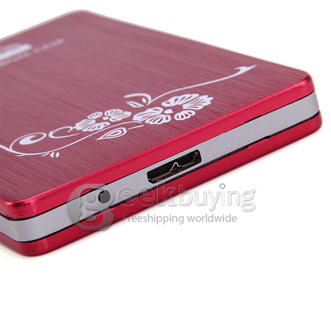 USB 3.0 to SATA 2.5'' External Case USB 3.0 to Serial ATA HDD Case Support 2TB with 6GBPS Test Passed - Red