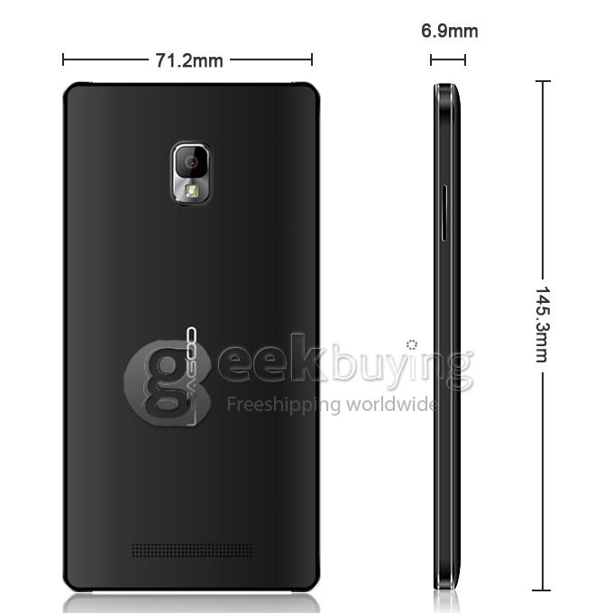 Leagoo Lead 2 MTK6582 Quad Core 1.3GHz 5.0Inch Android4.4.2 OS Smartphone 1GB+8GB IPS QHD Screen 13.0MP 3G/GPS - Black
