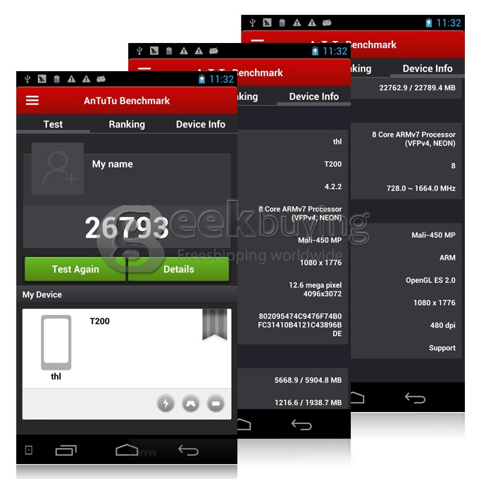 ThL T200 MTK6592 Octa Core 1.7GHz 6 Inch Android 4.2 OS Smartphone 2GB RAM 32GB ROM IPS FHD Screen Support NFC OTG 3G GPS with Protective Film White