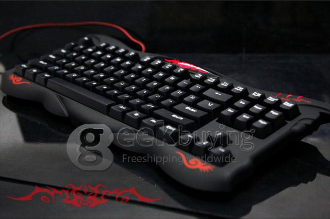 AULA Evil Spirit Mad Scorpion Dual-drive Professional Mechanical USB Wired Keyboard with 87 Keys - Black