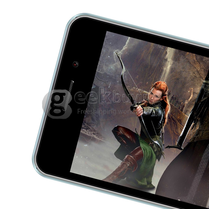 Doogee DG800 MTK6582 Quad Core 1.3GHz 4.5 Inch Android 4.4 OS Smartphone 1GB RAM 8GB ROM IPS QHD Screen 13.0MP 3G GPS OTG OTA Back Touch - Blue
