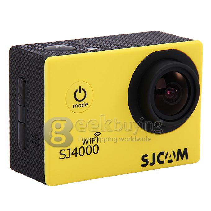 SJCAM Original SJ4000 WiFi Action Camera Novatek 12MP 1080P H.264 1.5 Inch 170 Degree Wide Angle Lens Diving HD Camcorder Car DVR support AV out - Yellow