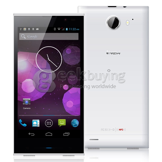 Inew V3 MTK6582 Quad core 1.3GHz 5.0 Inch Android 4.2 OS Smartphone 1GB RAM 16GB ROM 13.0MP NFC/OTG with 3G/GPS White