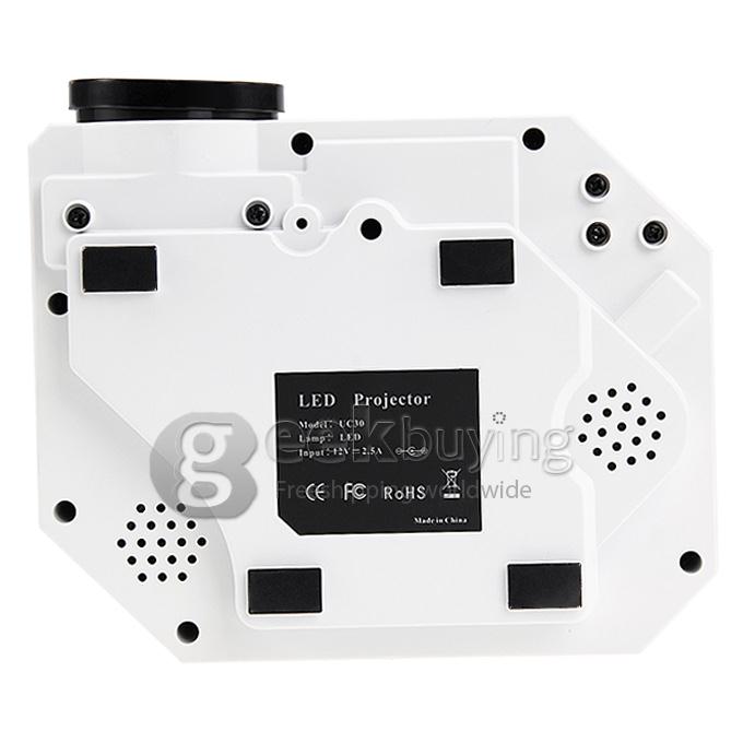 UC30 1080P Portable Led Projector HDMI Home Theater Projector Support HDMI VGA AV USB Digital projector for PC EU Plug