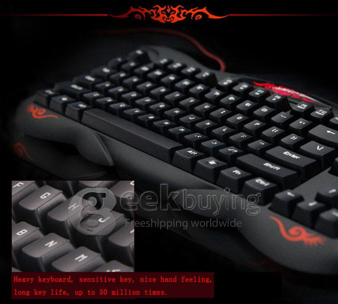 AULA Evil Spirit Mad Scorpion Dual-drive Professional Mechanical USB Wired Keyboard with 87 Keys - Black
