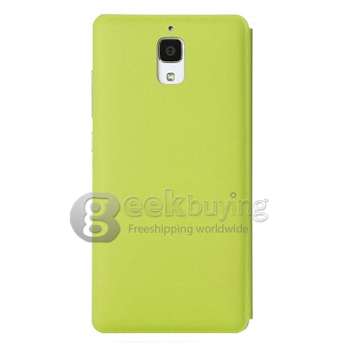 Original Xiaomi Mi4 Leather Case Ultra Thin and High Quality Cover Function For Xiaomi Mi 4 -Green
