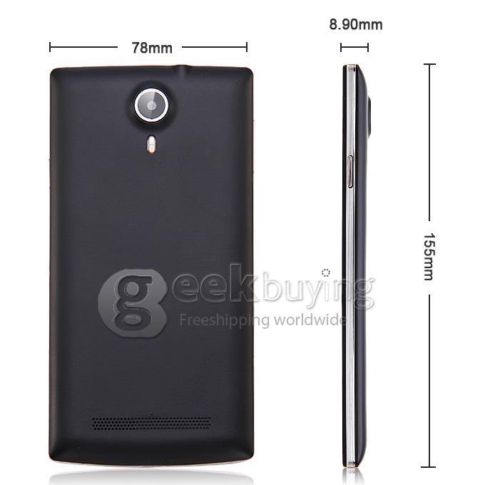 JIAKE V5 MTK6572W Dual Core 1.3GHz 5.5 Inch Android 4.2 Smartphone 512M RAM 4G ROM QHD Screen GPS 3G - Black