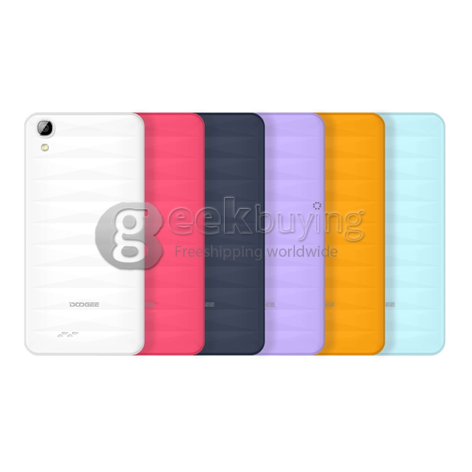 Doogee DG800 MTK6582 Quad Core 1.3GHz 4.5 Inch Android 4.4 OS Smartphone 1GB RAM 8GB ROM IPS QHD Screen 13.0MP 3G GPS OTG OTA Back Touch - Blue