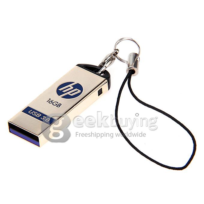 HP X725W 16GB USB 3.0 High Speed Flash Drive U Disk Memory Stick USB Drive with Keychain - Blue + Gold