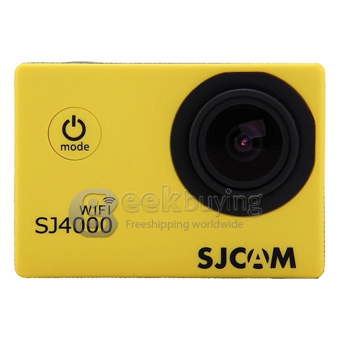 SJCAM Original SJ4000 WiFi Action Camera Novatek 12MP 1080P H.264 1.5 Inch 170 Degree Wide Angle Lens Diving HD Camcorder Car DVR support AV out - Yellow