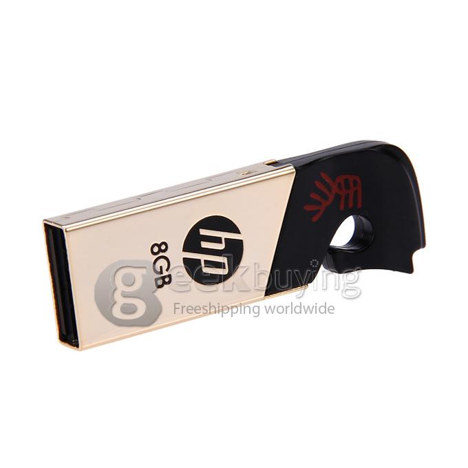 HP V219 Horse Shape 8GB USB 2.0 High Speed Flash Drive U Disk Memory Stick USB Drive - Red + Black + Gold