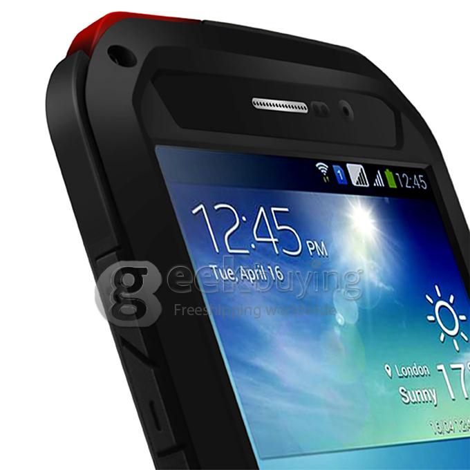 Love Mei Shock Water Proof Heavy Duty Rugged Aluminum Metal Cover Case For Galaxy Mega 5.8 i9150 - Black