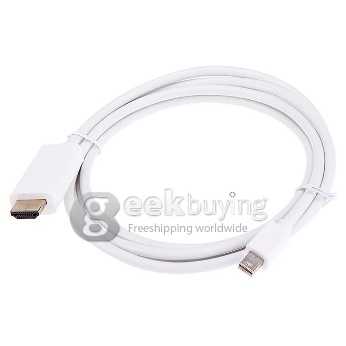 6 FT Mini DisplayPort DP to HDMI Cable Adapter for Microsoft Macbook Surface Pro/Pro2/Pro3/Pro4 - White