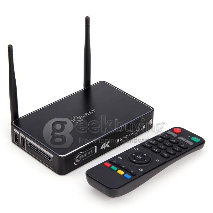 EWEAT EW802 Amlogic S802 Quad Core 2.0GHz Android 4.4 UHD 4K Mini TV BOX HDMI HDD Player 2G/16G 2.4G/5.8G Dual WIFI Antenna Bluetooth SATA