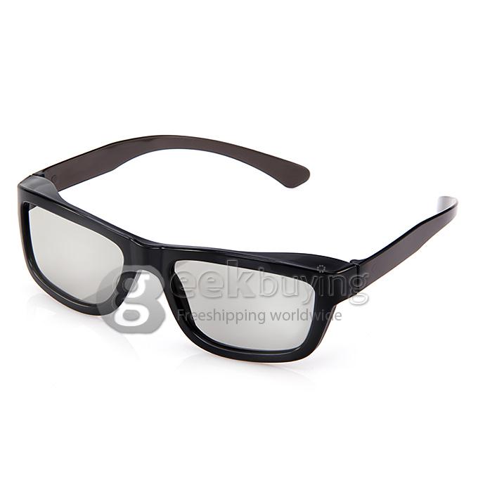 A73 Stylish Non-Flash Circularly Polarized 3D 3 Dimensional Glasses - Black