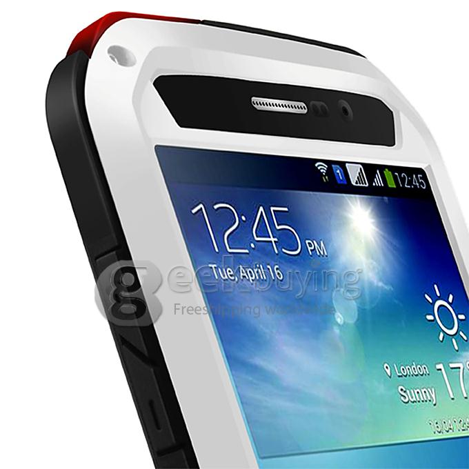 Love Mei Shock Water Proof Heavy Duty Rugged Aluminum Metal Cover Case For Galaxy Mega 5.8 i9150 - White